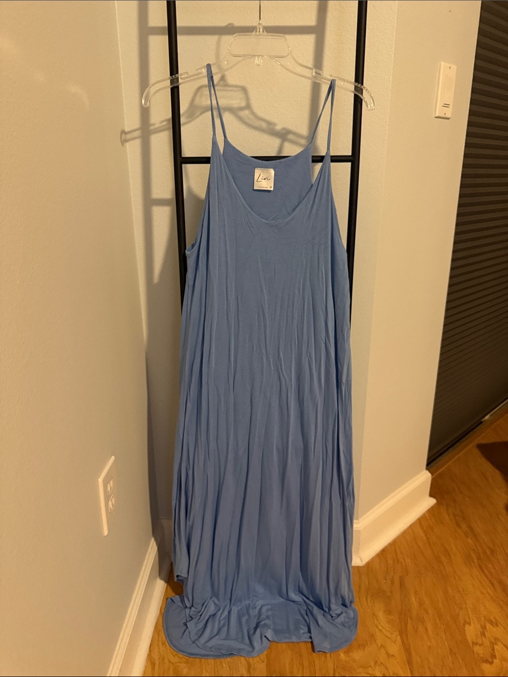Olivia Rae Light Blue Spaghetti-Strap Maxi Dress